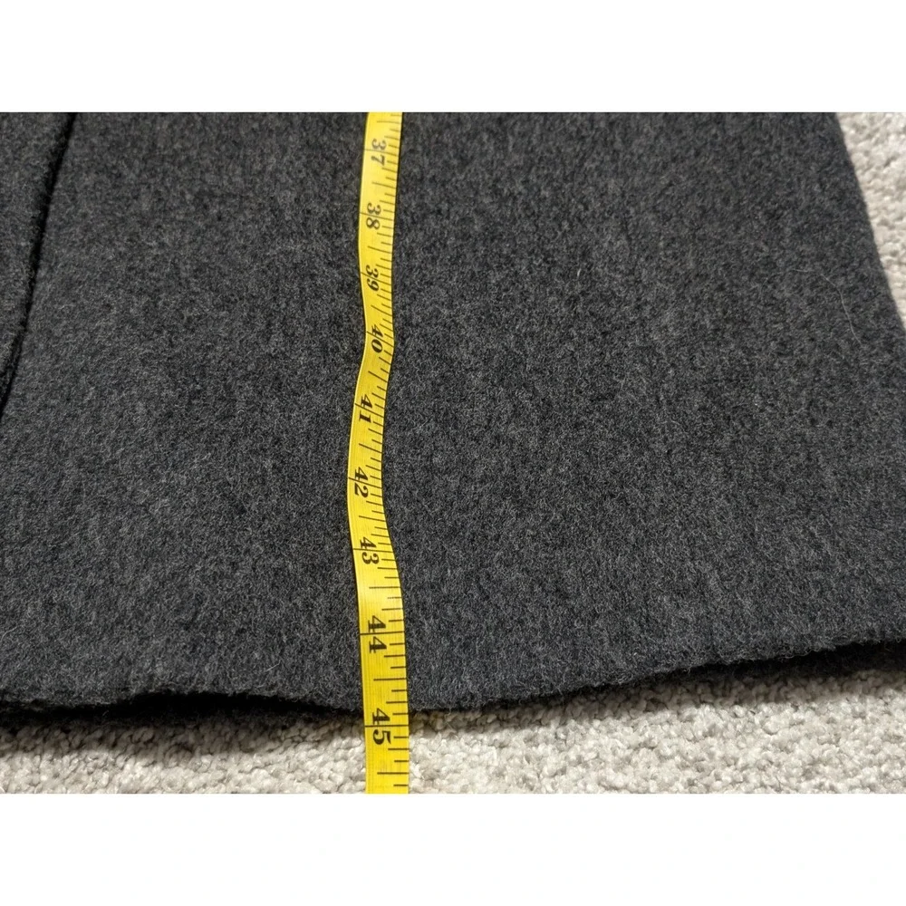 Vintage Saxton Made USA Hall Pure Virgin Wool Gray Long Coat Winter Overcoat M-L